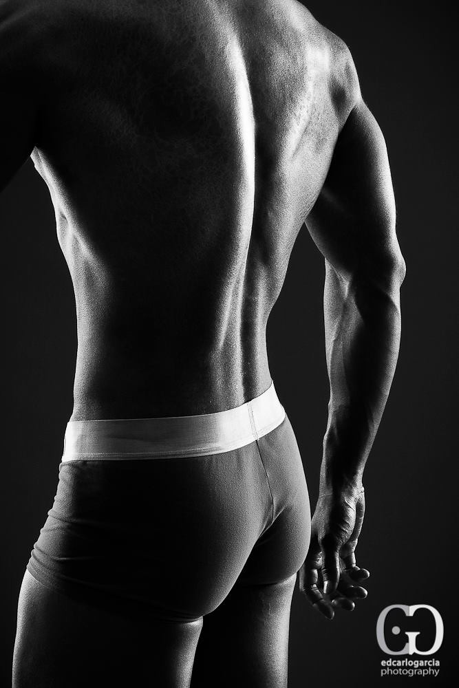 Athlete portrait with sculpted light