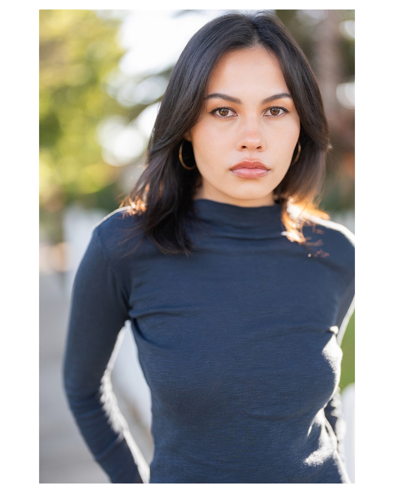 Black styling fashion portrait in directional light