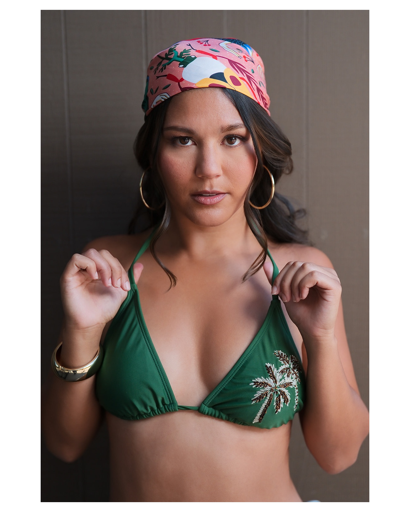 Green bikini commercial detail